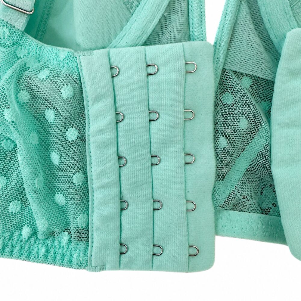 Victoria's Secret 34D Bra Dream Angels Aqua Blue Lace Corset Longline Bustier - Picture 3 of 7
